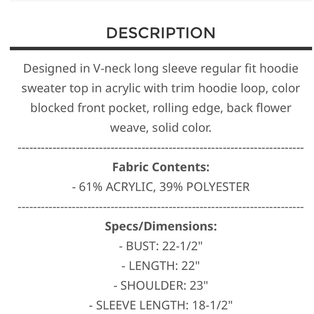 💕LAST ONE! POL Crochet Sweater Hoodie - Picture 5 of 5